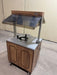 10" PLATE DISPENSER KIOSK/STAND W/ HEAT LAMP AND SNEEZE GUARD ON CASTERS - Bargains R Ours - #collection_name#