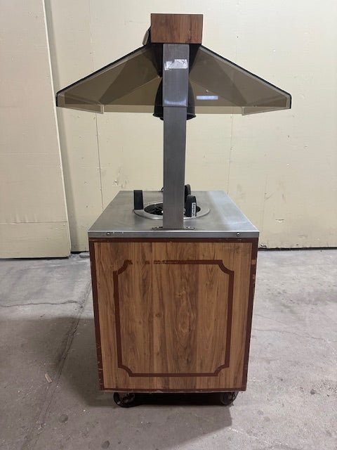 10" PLATE DISPENSER KIOSK/STAND W/ HEAT LAMP AND SNEEZE GUARD ON CASTERS - Bargains R Ours - #collection_name#