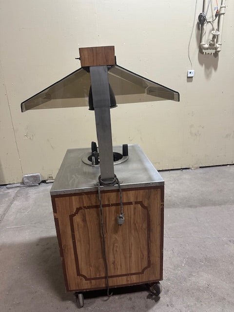 10" PLATE DISPENSER KIOSK/STAND W/ HEAT LAMP AND SNEEZE GUARD ON CASTERS - Bargains R Ours - #collection_name#