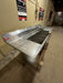 AMERICAN DELPHI INC STAINLESS STEEL 3 COMPARTMENT SEAFOOD WASH SINK TABLE AND LARGE GARBAGE CHUTE OPENING 2 WATER JETS - Bargains R Ours - #collection_name#