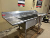 AMERICAN DELPHI INC STAINLESS STEEL 3 COMPARTMENT SEAFOOD WASH SINK TABLE AND LARGE GARBAGE CHUTE OPENING 2 WATER JETS - Bargains R Ours - #collection_name#