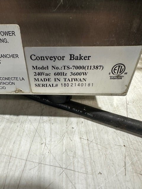 CONVEYOR BAKER MODEL TS - 7000(11387) CONVEYOR OVEN BAKER - Bargains R Ours - #collection_name#