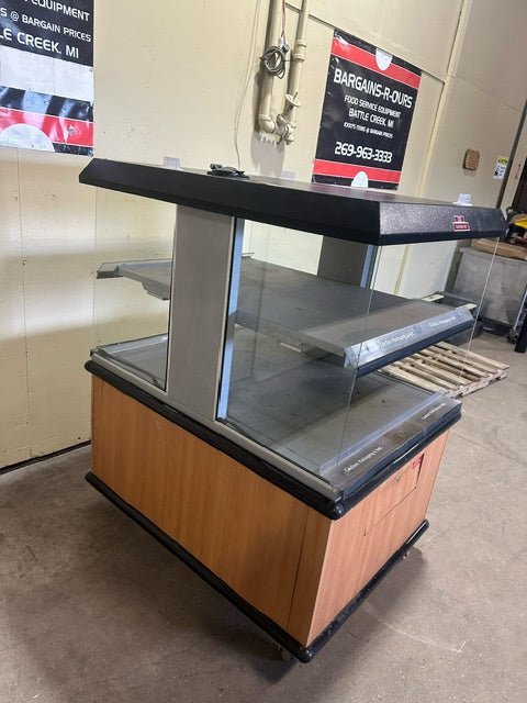 CUSTOM DELI'S HEAVY DUTY COMMERCIAL LIGHTED HOT FOOD/CHICKEN ROTISSERIE MERCHANDISER - Bargains R Ours - #collection_name#