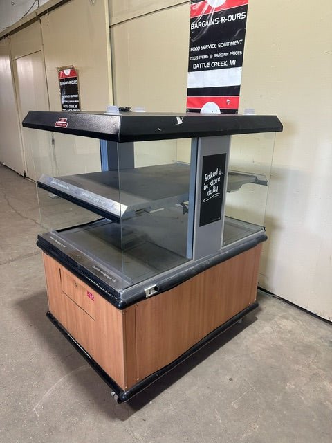 CUSTOM DELI'S HEAVY DUTY COMMERCIAL LIGHTED HOT FOOD/CHICKEN ROTISSERIE MERCHANDISER - Bargains R Ours - #collection_name#