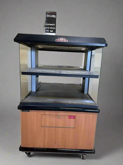 CUSTOM DELI'S HEAVY DUTY COMMERCIAL LIGHTED HOT FOOD/CHICKEN ROTISSERIE MERCHANDISER - Bargains R Ours - #collection_name#