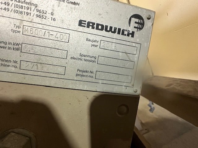 ERDWICH MOUNTED INDUSTRIAL SHREDDER MODEL M600/1 - 400 - Bargains R Ours - #collection_name#