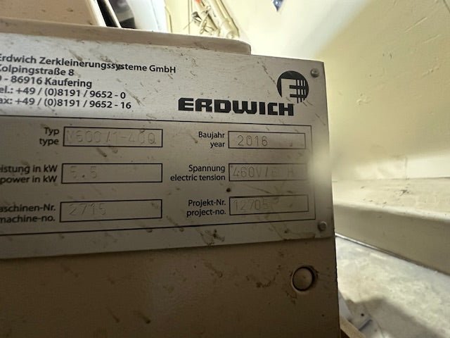 ERDWICH SINGLE SHAFT TABLE MOUNTED INDUSTRIAL SHREDDER - Bargains R Ours - #collection_name#