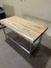 HEAVY DUTY COMMERCIAL CUSTOM BUILT BUTCHER TABLE WITH STAINLESS STEEL UNDER SHELF ON LEGS - Bargains R Ours - #collection_name#