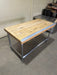 HEAVY DUTY COMMERCIAL CUSTOM BUILT BUTCHER TABLE WITH STAINLESS STEEL UNDER SHELF ON LEGS - Bargains R Ours - #collection_name#