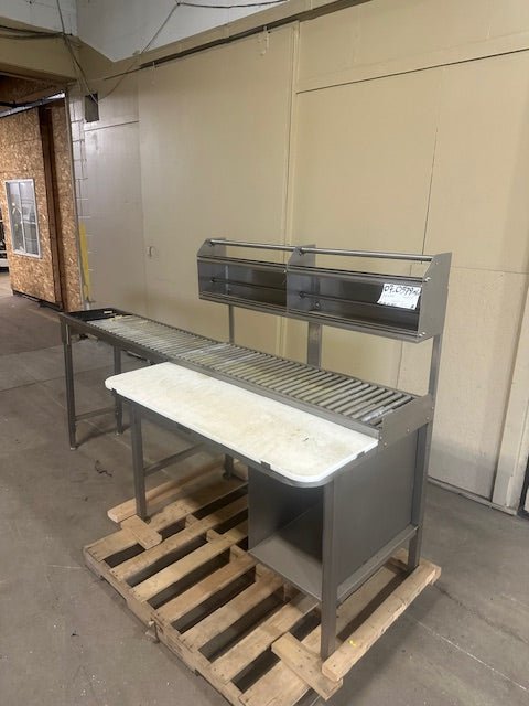 HOBART DELI STYLE CONVEYOR WRAP AN PREP TABLE STATION, TOP COMPARTMENTS WITH CUTTING BOARD - Bargains R Ours - #collection_name#