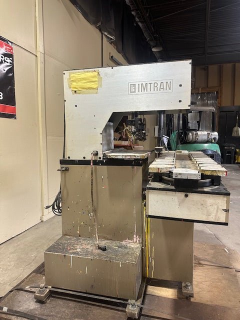 IMTRAN HEAVY DUTY INDUSTRIES GS SERIES MODEL G5 - 200 3 COLOR PAD TRANSFER PRINTER MACHINE - FRONT 22 STATIONS CONVEYOR WITH MANUALS - Bargains R Ours - #collection_name#