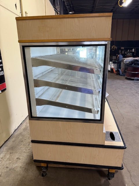 "KASON" DONUT DISPLAY CABINET WITH TWO NAPKIN DISPENSERS AND 3 DOORS (ON CASTER) - Bargains R Ours - #collection_name#