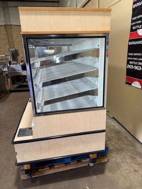 "KASON" DONUT DISPLAY CABINET WITH TWO NAPKIN DISPENSERS AND 3 DOORS (ON CASTER) - Bargains R Ours - #collection_name#