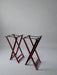 LOT OF 12 - TABLE CRAFT HIGH END MAHOGANY FINISHED FOLD - ABLE TRAY STAND - Bargains R Ours - #collection_name#