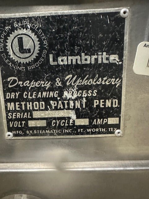 **LOT OF 2** LAMBRITE DRAPERY AND UPHOLSTERY DRY CLEANING PROCESS MODEL 8200 - Bargains R Ours - #collection_name#