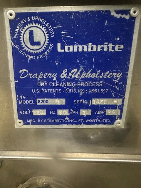 **LOT OF 2** LAMBRITE DRAPERY AND UPHOLSTERY DRY CLEANING PROCESS MODEL 8200 - Bargains R Ours - #collection_name#