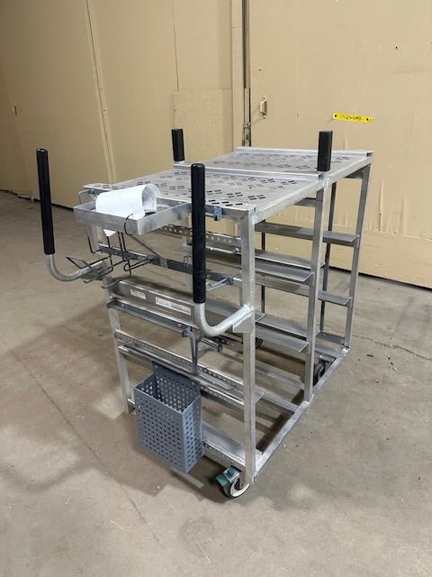 **LOT OF 2** WIN HOLT HEAVY DUTY COMMERCIAL ONLINE ORDER PICKING WORK STATION CART ON CASTERS - Bargains R Ours - #collection_name#