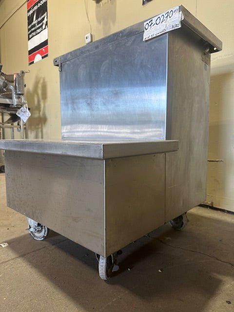 LOW TEMP STAINLESS STEEL 2 STEP WORK COUNTER STATION ON CASTERS - Bargains R Ours - #collection_name#