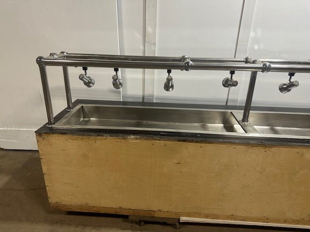 ***MECHANICS SPECIALS***REFRIGERATED SINGLE SIDE BUFFET BAR WITH DUAL PLATE DISPENSER & OVERHEAD LIGHTS - Bargains R Ours - #collection_name#