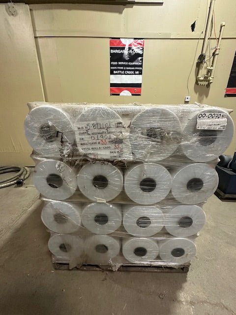 **NEW** PALLET OF 32 ROLLS PERFORATED CENTERFOLD CLEAR WRAPPING SHRINK FILM FOR EASTEY SHRINK MACHINE - Bargains R Ours - #collection_name#