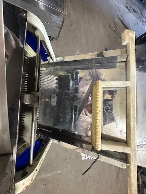 OMCAN FOOD MACHINERY BREAD SLICER WITH STAND 1/2" THICKNESS SLICE - BRUSH AND PRESS INCLUDED - Bargains R Ours - #collection_name#