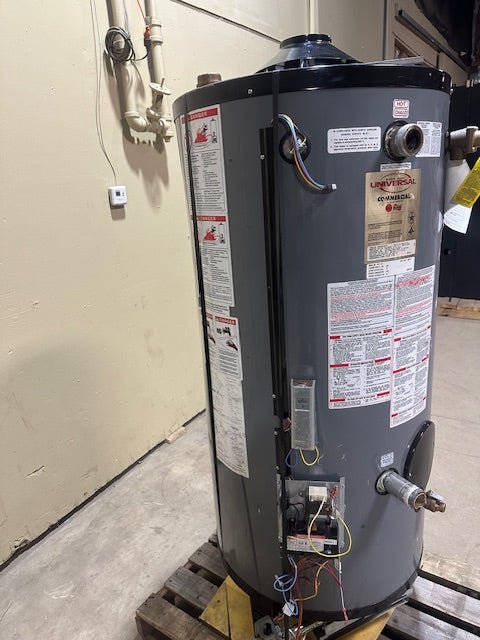 RHEEM RUUD UNIVERSAL COMMERCIAL 125,000 BTU NATURAL GAS WATER HEATER 73 GALLON CAPACITY - Bargains R Ours - #collection_name#