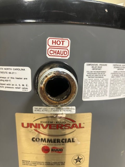 RHEEM RUUD UNIVERSAL COMMERCIAL 125,000 BTU NATURAL GAS WATER HEATER 73 GALLON CAPACITY - Bargains R Ours - #collection_name#