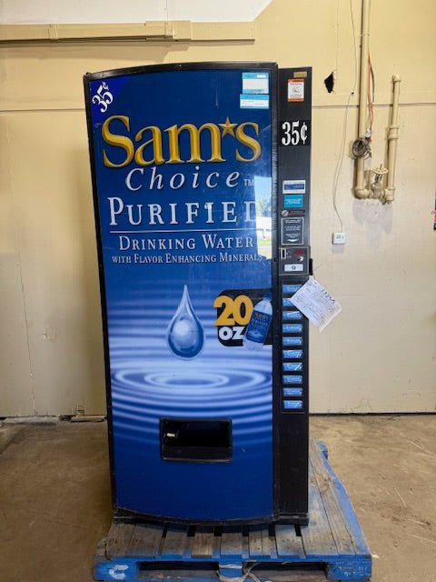 ROYAL VENDERS SAMS CLUB VENDING MACHINE WATER BOTTLE DISPENSER 10 BUTTON SELECT CHOICE CHANGE ONLY - Bargains R Ours - #collection_name#