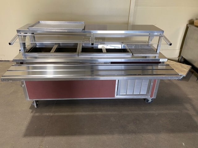 DELFIELD-SHELLEY STEEL HEATED BUFFET SERVING TYPE w/3 WELLS, 2 PANS & 1 CUTTING BOARD - Bargains R Ours - #collection_name#