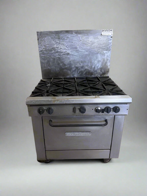 SOUTHBEND STAINLESS STEEL NATURAL GAS 6 BURNER BUILT IN STOVE WITH OVEN ON CASTERS - Bargains R Ours - #collection_name#