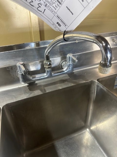 STAINLESS STEEL 3 SINK DISH WASH RIGHT SIDE DIRTY TABLE HO/COLD FAUCET AND WATER LINE HOOKUPS - Bargains R Ours - #collection_name#