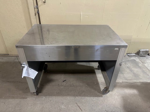 STAINLESS STEEL CLEANING TABLE ON CASTER WITH POP UP EXTENSION IN FRONT - Bargains R Ours - #collection_name#