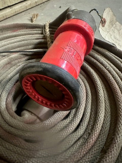 SUPERBLAZEFLEX 50 'L RUBBER LINED FIRE HOSE WITH HOSE NOZZLE AND HEAD - Bargains R Ours - #collection_name#