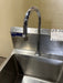 UNIVERSAL STAINLESS STEEL FREE STANDING HAND WASH SINK STATION 7" TALL BACK SPLASH GUARD 12"TALL GOOSE NECK FAUCET - Bargains R Ours - #collection_name#