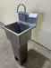 UNIVERSAL STAINLESS STEEL FREE STANDING HAND WASH SINK STATION 7" TALL BACK SPLASH GUARD 12"TALL GOOSE NECK FAUCET - Bargains R Ours - #collection_name#